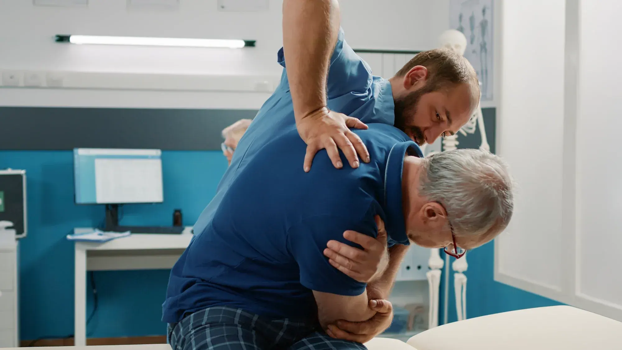 Senior patient receiving gentle chiropractic care at Bensa Chiropractic and Wellness in Bradenton FL