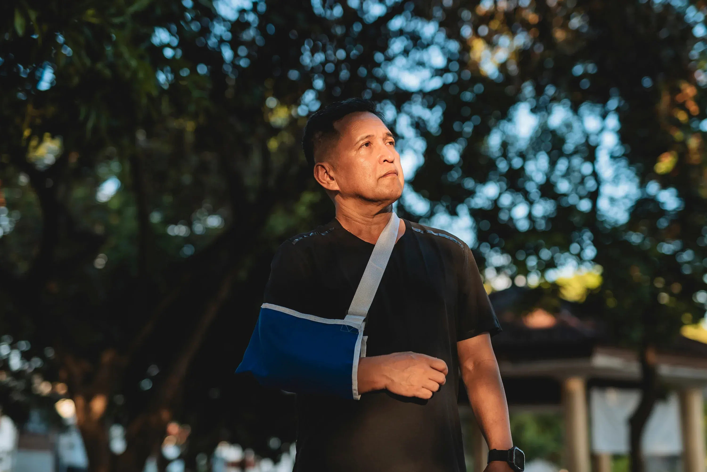 Person concerned about persistent pain after auto accident at Bensa Chiropractic and Wellness